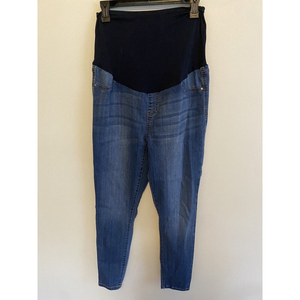 C Pink Skinny Blue Jeans Maternity Size L